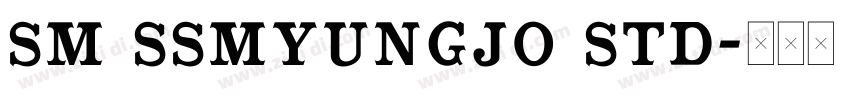 SM SSMyungJo Std字体转换